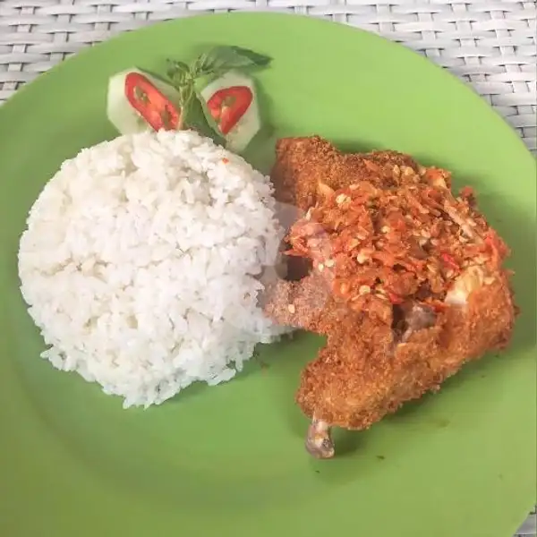 Ayam Geprek Super Pedas + Nasi | GR Rice Box