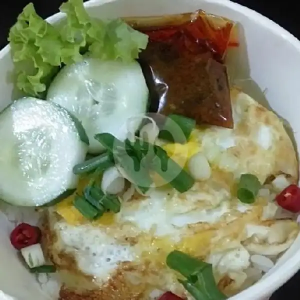 Nasi telur bumbu rendang | Chicken Steak & Fruitbar, Merah Delima Residence