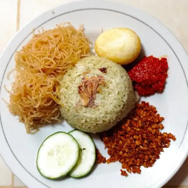 Nasi Uduk Hijau + Telur Bulat | ZS Burger, Sukabumi