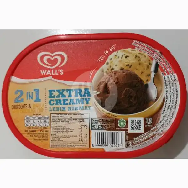 Ice Cream Rasa Chocolate Vanilla Choco Chip 350ml | Mamih Frozen Food Cirebon, Dwipantara